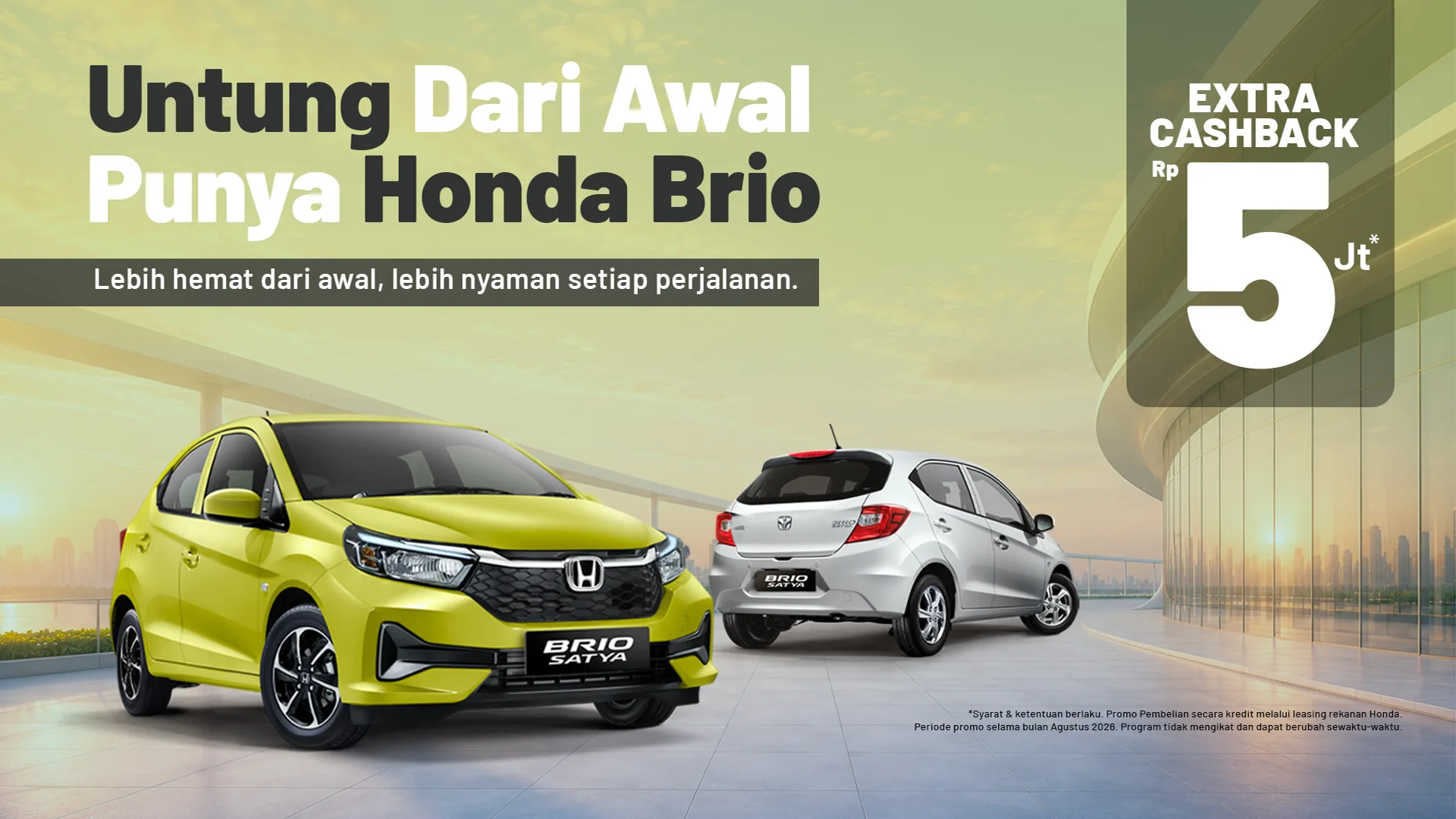 Untung Dari Awal Punya Honda Brio AGS26 - HBanner