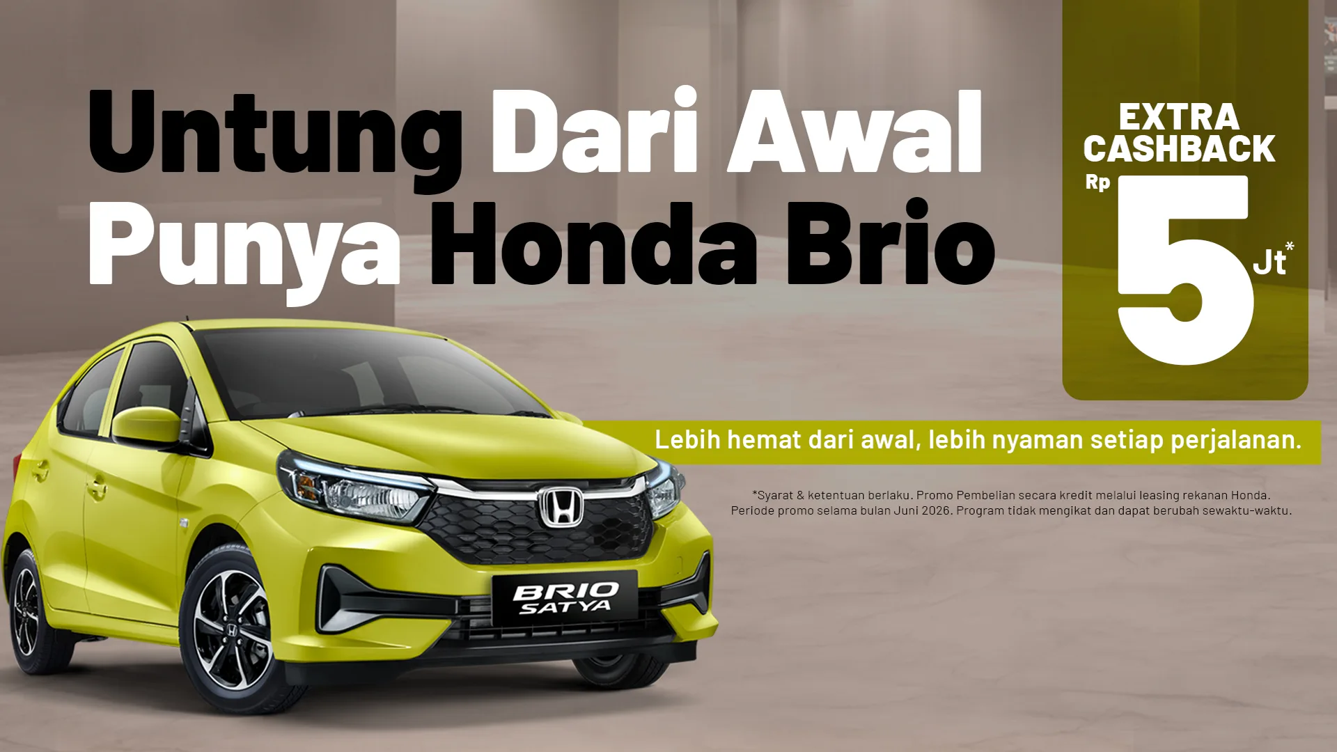 Untung Dari Awal Punya Honda Brio Juni26 - HBanner